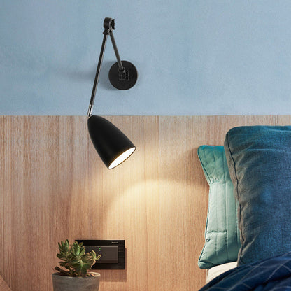 Simplicity Rocker Arm Long Rod 1-Light Wall Sconce Lamp