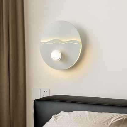 Cream Round Love Wave Iron Acrylic LED Wall Sconce Lamp