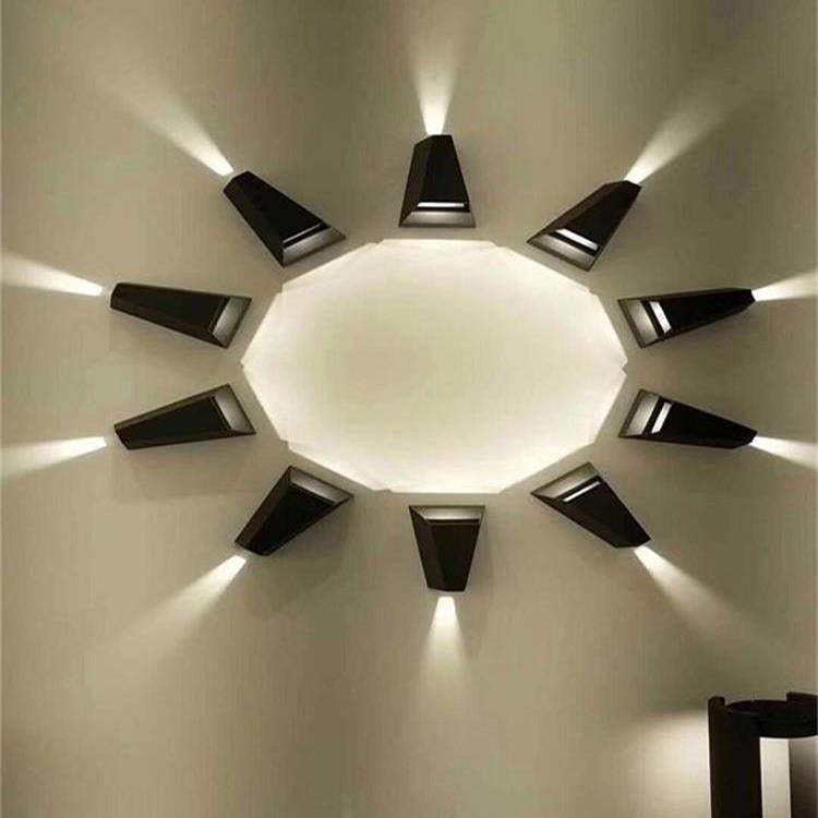 Trapezoidal Silicone PVC Lens LED Outdoor Wall Sconce Lamp