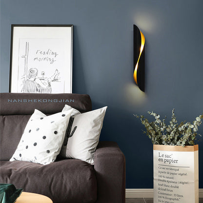 Nordic Strip Spiral Iron 2-Light Wall Sconce Lamp