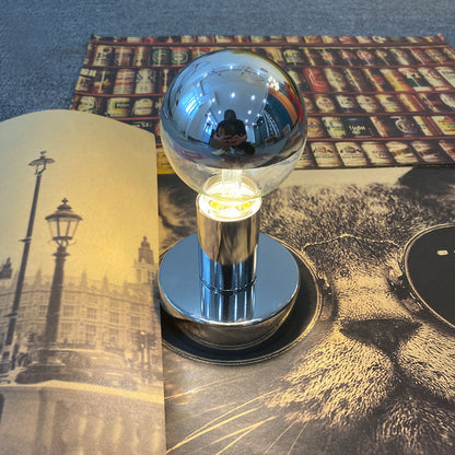 Electroplated Iron Spherical Glass 1-Light Wall Sconce Lamp