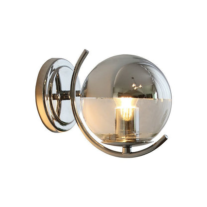 Simplicity Spherical Glass Shade 1-Light Wall Sconce Lamp