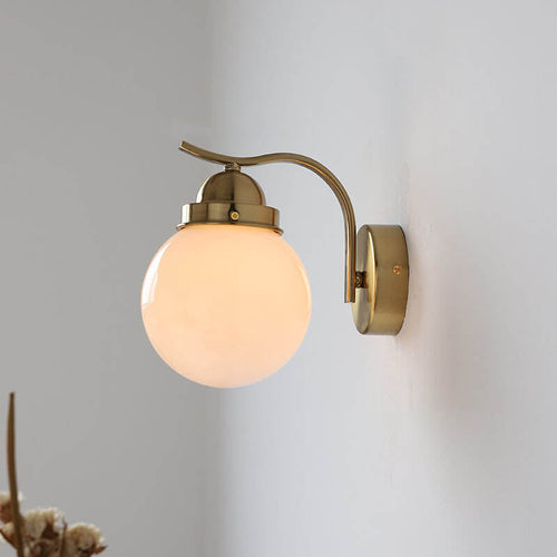 Modern Simplicity Glass Ball 1-Light Wall Sconce Lamp