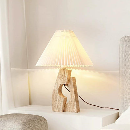 Contemporary Creative Dome Stone Fabric 1-Light Table Lamp