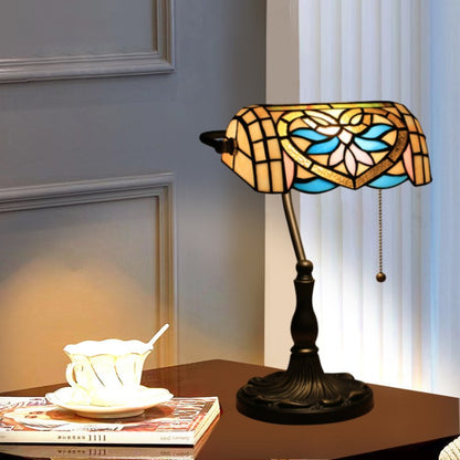 Tiffany Zinc Alloy Stained Glass 1-Light Table Lamp