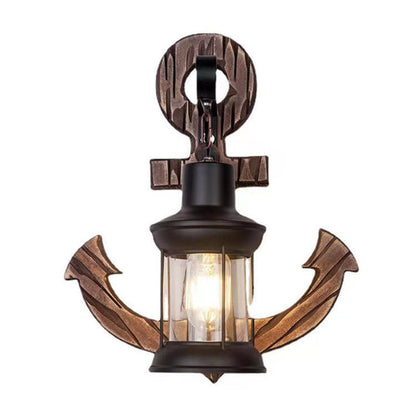 Distressed Cylindrical Glass Shade 1-Light Wall Sconce Lamp