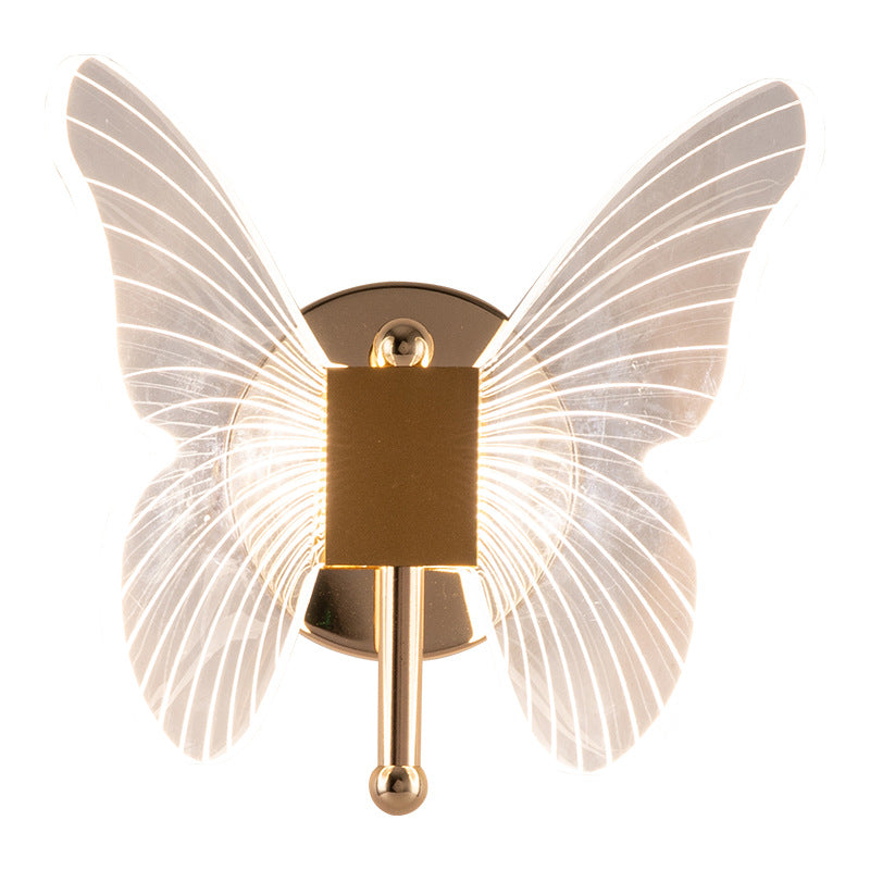 Metal Morning Glory Maple Leaf LED Wall Sconce Lamp