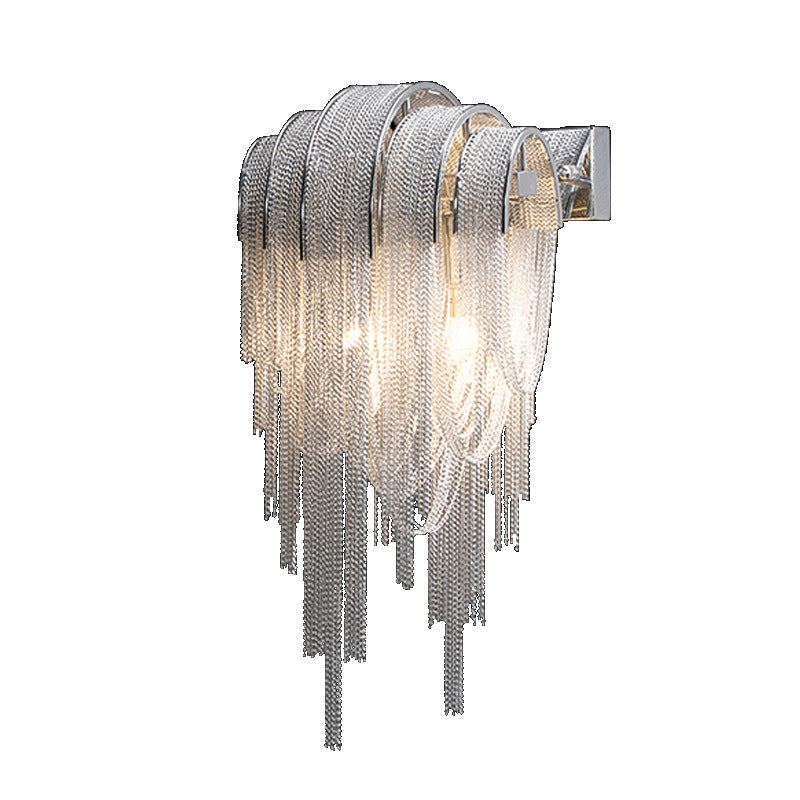 Iron Aluminum Tassel Chain 2/4 Light Wall Sconce Lamp