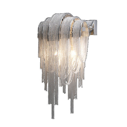 Iron Aluminum Tassel Chain 2/4 Light Wall Sconce Lamp