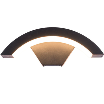 Waterproof Sensor Aluminum Moon Shape LED Wall Sconce Lamp
