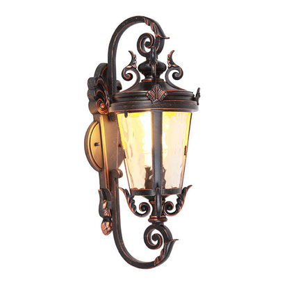 Waterproof Aluminum Glass Cylinder 1-Light Wall Sconce Lamp