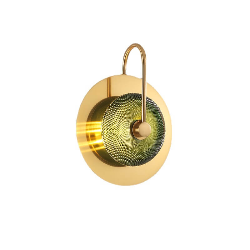 Modern Luxury Iron Glass Round LED Wall Sconce Lamp