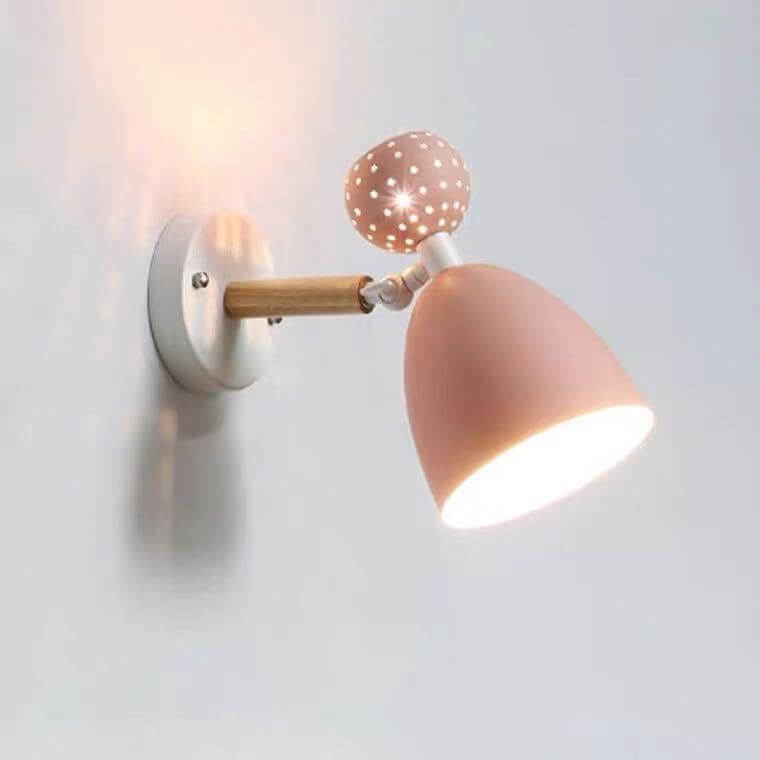 Macaron Solid Color Ironwood 1-Light Wall Sconce Lamp