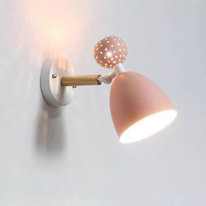 Macaron Solid Color Ironwood 1-Light Wall Sconce Lamp