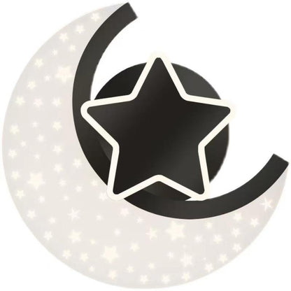 Simplicity Aluminum Acrylic Moon Star LED Wall Sconce Lamp