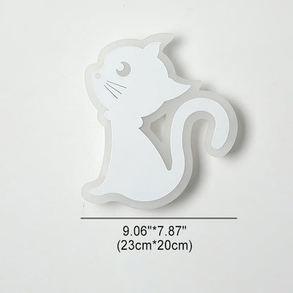 Simplicity Cartoon Cat Iron Acrylic LED Wall Sconce Lamp