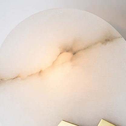 Marble Shade Gold Finish Frame 1-Light Wall Sconce Lamp