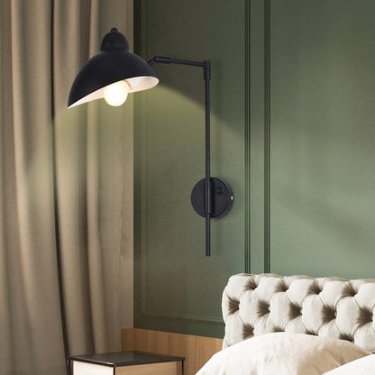 Iron Folding Telescopic Long Pole 1-Light Wall Sconce Lamp