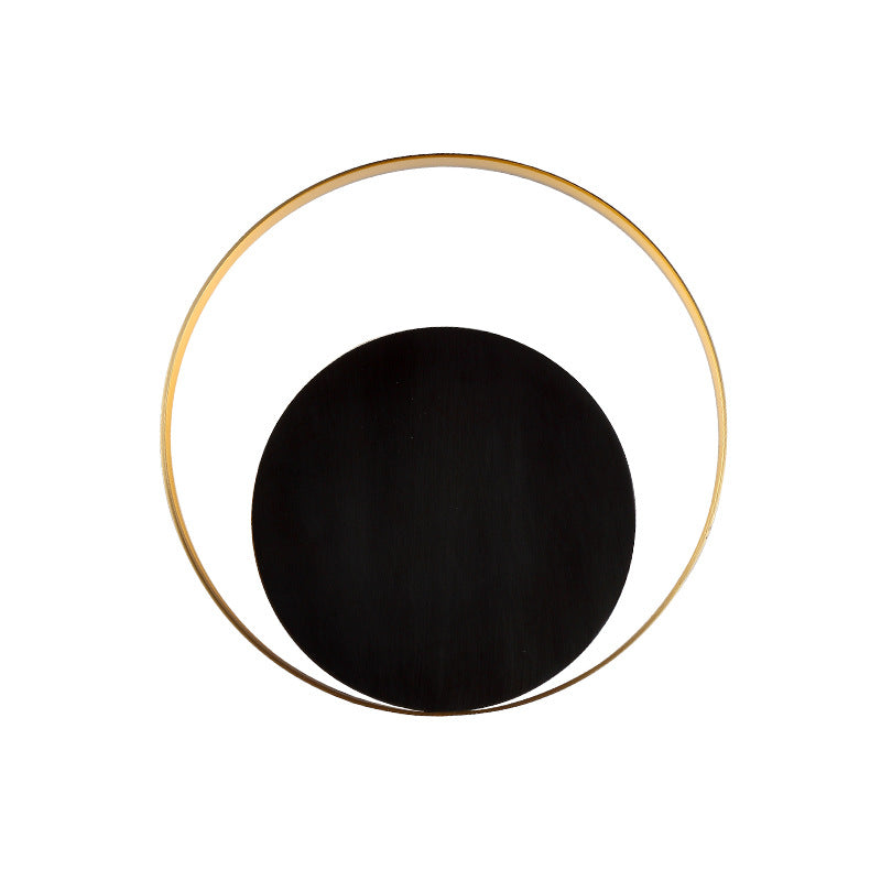 Modern Minimalist Iron Circle Ring 1-Light Wall Sconce Lamp