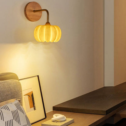 Modern Creative Pumpkin Aluminum 1-Light Wall Sconce Lamp