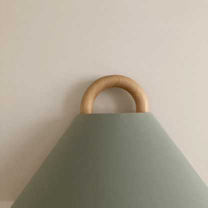 Modern Solid Wood Pleated Semicircle 1-Light Wall Sconce