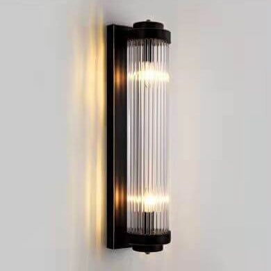 Crystal Cylinder Column Rotation 2-Light Wall Sconce Lamp
