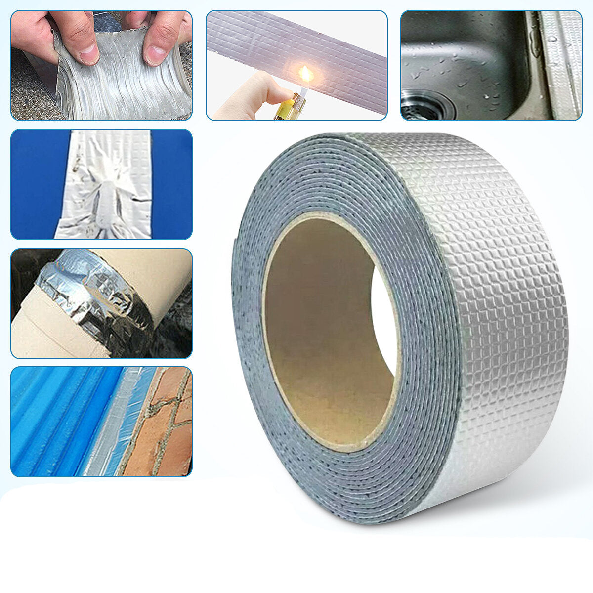 Waterproof Butyl Tape with Aluminum Foil, 5m