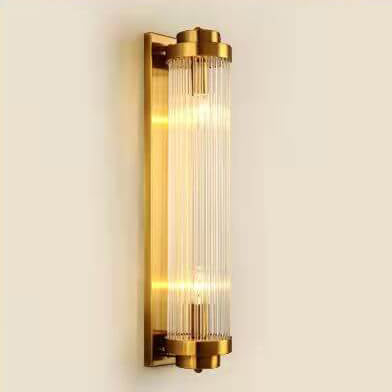 Crystal Cylinder Column Rotation 2-Light Wall Sconce Lamp