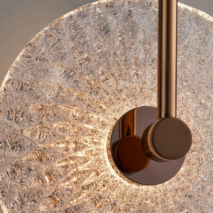 Minimalist Round Stainless Steel Glass LED Wall Sconce Lamp