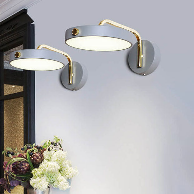 Macaron Color Round Head Iron Acrylic LED Wall Sconce Lamp