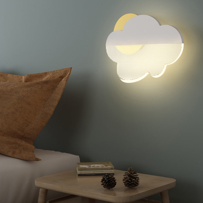 Simplicity Iron Acrylic Cloud Shade LED Wall Sconce Lamp