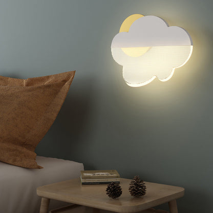 Simplicity Iron Acrylic Cloud Shade LED Wall Sconce Lamp