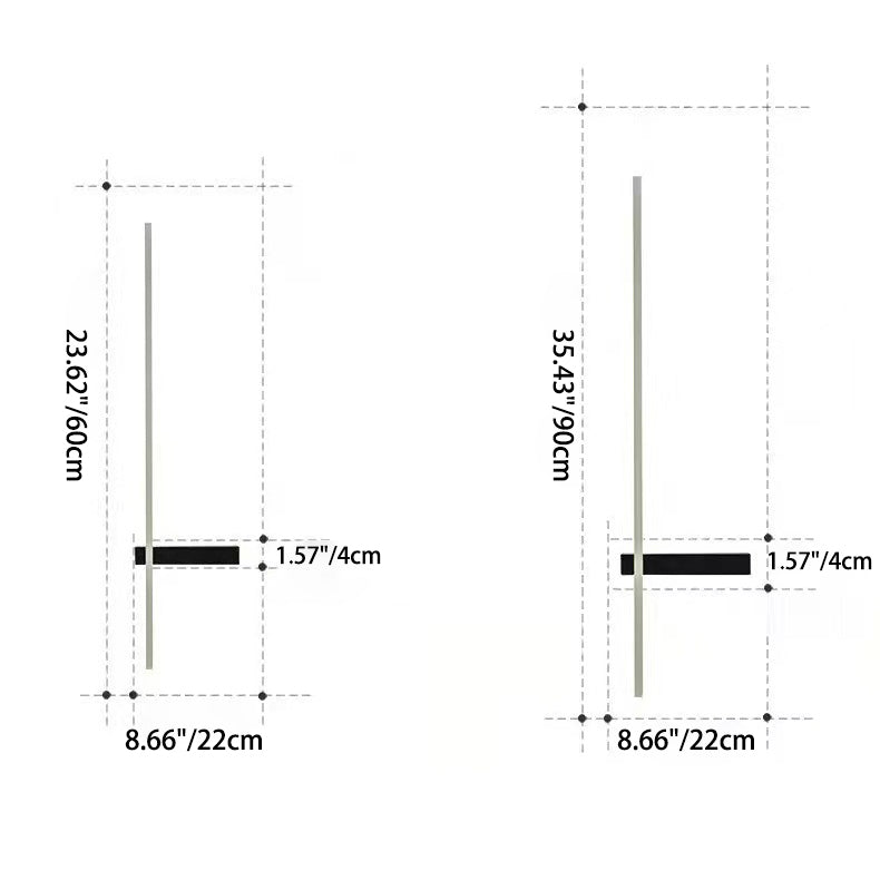 Waterproof Long Iron Acrylic LED Outdoor Wall Sconce Lamp