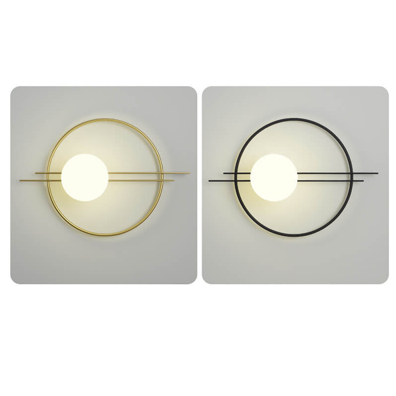Nordic Circle Ring Glass Ball 1-Light Wall Sconce Lamp