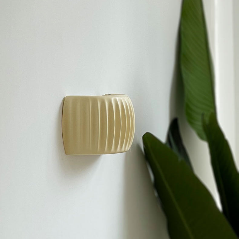Cream Resin Semi-circular Shade 2-Light Wall Sconce Lamp