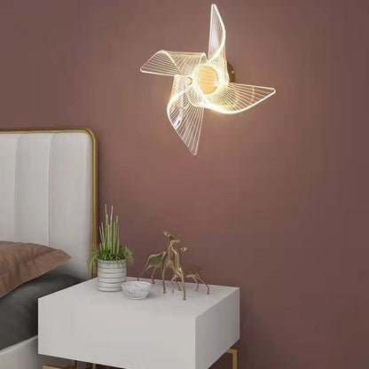 Light Luxury Pinwheel Acrylic Aluminum LED Wall Sconce Lamp