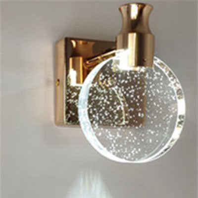Nordic Hardware Crystal Round LED Wall Sconce Lamp