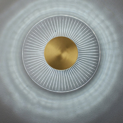 Full Copper Round Line Design LED Wall Sconce Lamp