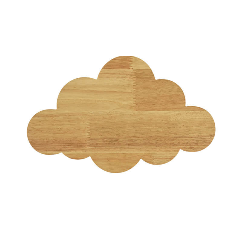 Nordic Minimalist Cloud Wood 1-Light Wall Sconce Lamp