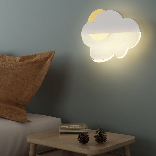 Modern Art Deco Iron Acrylic Cloud LED Wall Sconce Lamp
