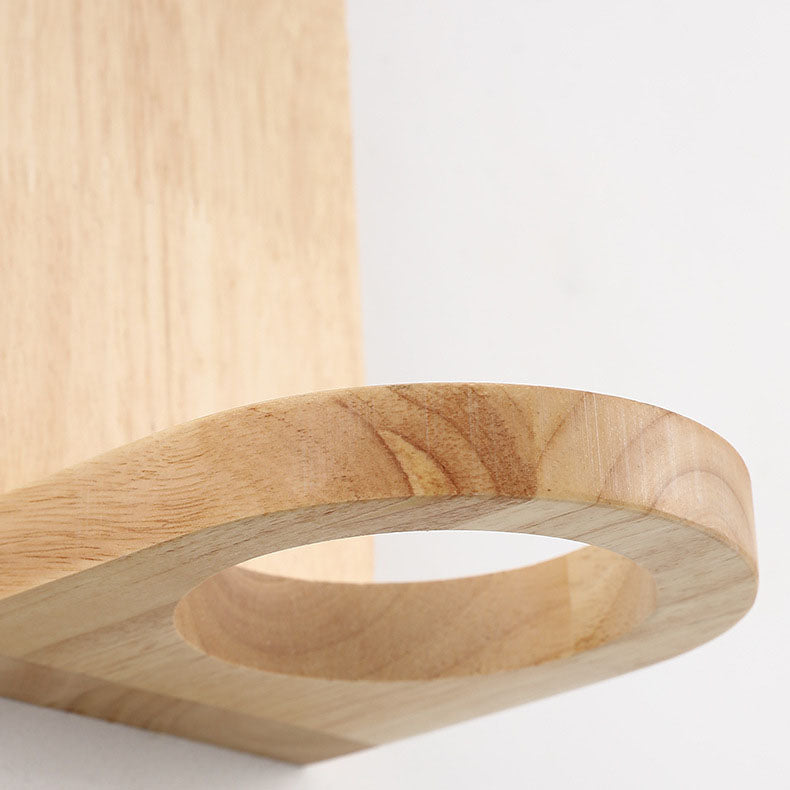 Glass Wood Planet Log Base Plant 1-Light Wall Sconce Lamp