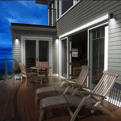 Simple Solar Oval Fence Outdoor Wall Sconce Lamp