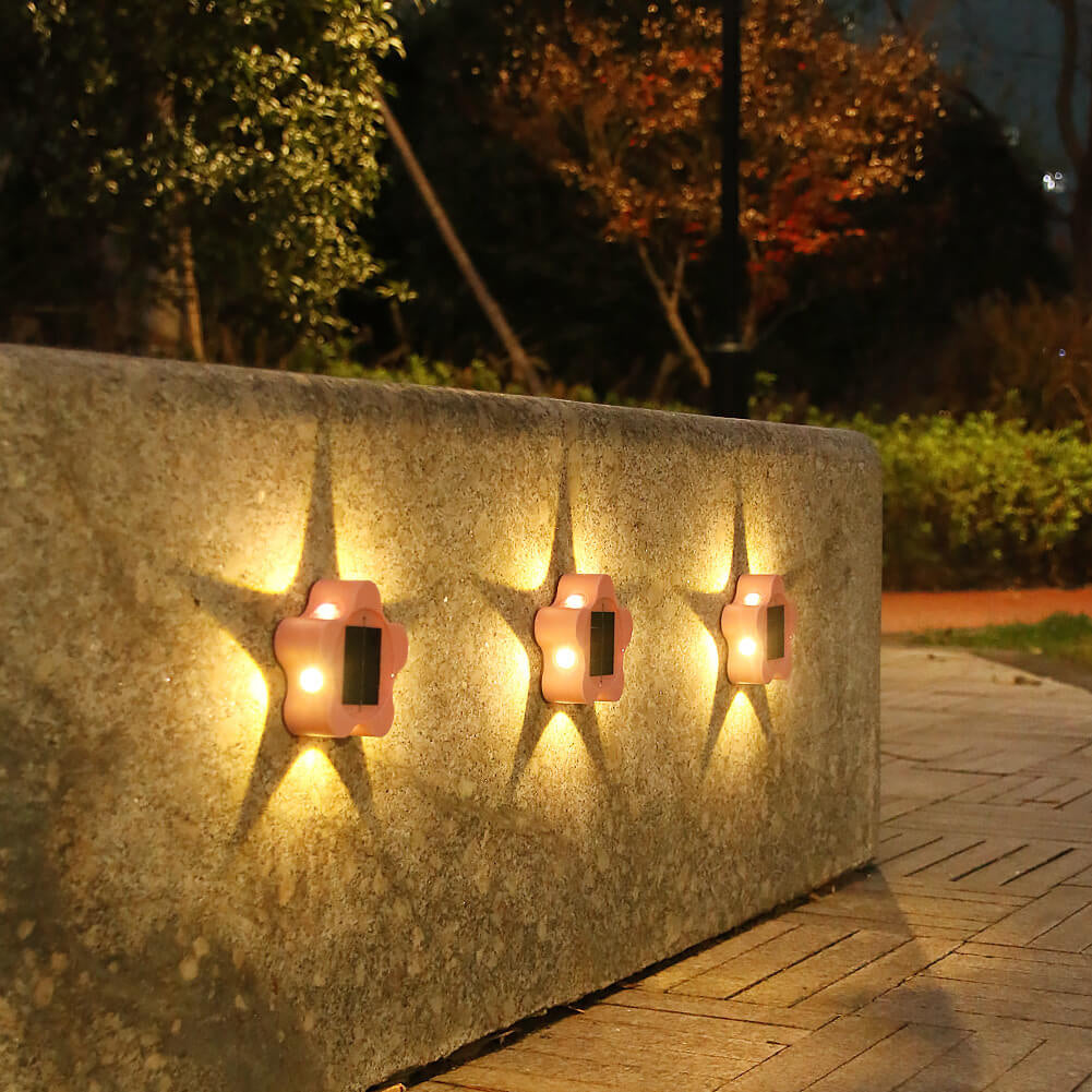 Solar Plum Outdoor Waterproof Decorative Wall Sconce Lamp
