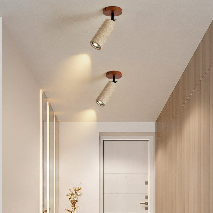 Japanese Cylindrical Spotlight 1-Light Wall Sconce Lamp