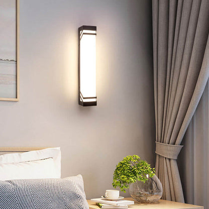 Waterproof Square LED Outdoor Sensor Wall Sconce Lamp