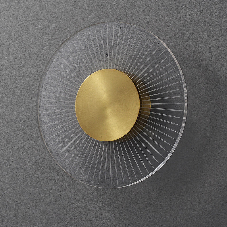 Full Copper Round Line Design LED Wall Sconce Lamp