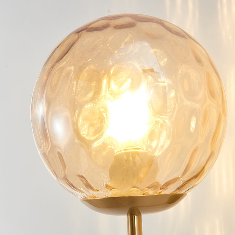 Luxury Round Ball Iron Glass 1-Light Wall Sconce Lamp