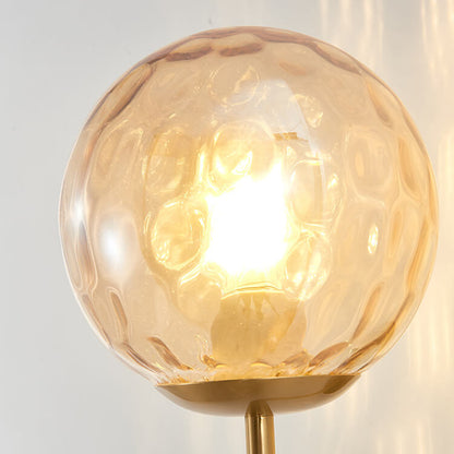 Luxury Round Ball Iron Glass 1-Light Wall Sconce Lamp