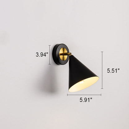 Minimalist Solid Color Rotatable 1-Light Wall Sconce Lamp