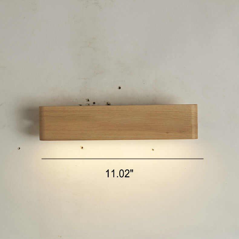Rotatable Long Bar Wood Acrylic LED Wall Sconce Lamp